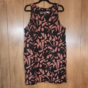 A New Day Black and Brown Midi Dress